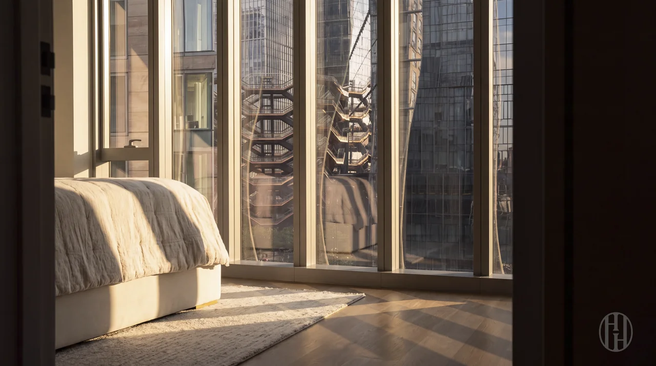 Bedroom viewed from hall at 515 West 29th Street, Residence 9